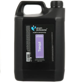 GROOM PROFESIONAL Tranquil – Șampon Profesional pentru Câini, cu Efect Calmant și Regenerant, cu Ulei de Arbore de Ceai și Lavandă, pentru Piele Iritată sau Sensibilă, Concentrat 10:1, 4L