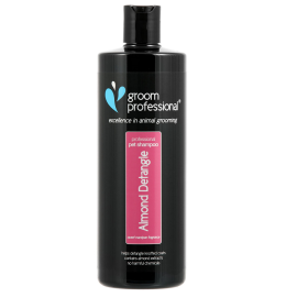 GROOM PROFESSIONAL Almond Detangle – Șampon Profesional pentru Câini, Descalcire, Hidratare și Protecție UV a Blănii, cu Ulei de Migdale, Concentrat 10:1, 450ml