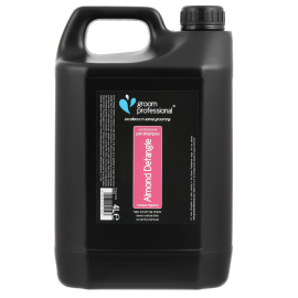 GROOM PROFESSIONAL Almond Detangle – Șampon Profesional pentru Câini, Descalcire, Hidratare și Protecție UV a Blănii, cu Ulei de Migdale, Concentrat 10:1, 4L