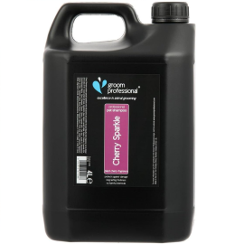 GROOM PROFESSIONAL Cherry Sparkle – Șampon Profesional pentru Câini, Curățare Profunda, Hidratare și Strălucire, cu Extract de Cireșe, Concentrat 10:1, 4L