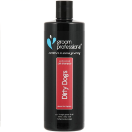 GROOM PROFESSIONAL Dirty Dogs – Șampon Profesional pentru Câini cu Blană Murdară sau Grasă, Curățare Profundă și Parfum Fructat, Concentrat 20:1, 450ml