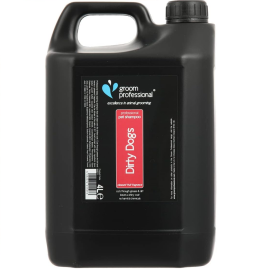 GROOM PROFESSIONAL Dirty Dogs – Șampon Profesional pentru Câini cu Blană Murdară sau Grasă, Curățare Profundă și Parfum Fructat, Concentrat 20:1, 4L