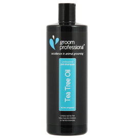 GROOM PROFESSIONAL Tea Tree Oil – Șampon Profesional pentru Câini, cu Efect Antiseptic și Calmant, pentru Pielea Iritată, Concentrat 14:1, 450ml