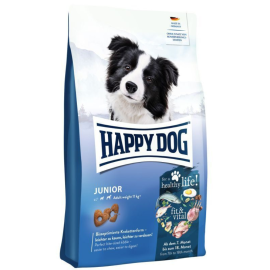 HAPPY DOG Fit & Vital Junior – Hrană Uscată Fără Gluten pentru Câini Juniori (7–18 Luni), cu 5 Surse de Proteine și Orez, 4kg
