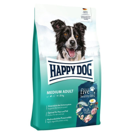 HAPPY DOG Fit & Vital Medium Adult – Hrană Uscata, fără Gluten si cu 5 Surse de Proteine Animale,  pentru Câini Adulți de Talie Medie, 4kg