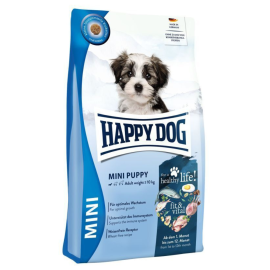 HAPPY DOG Fit & Vital Mini Puppy – Hrană Uscata, cu  5 Surse de Proteine Animale, pentru Căței de Talie Mică, (4 Săptămâni – 12 Luni), 800g