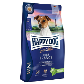 HAPPY DOG Mini Sensible France, cu Rata si Cartof – Hrană Uscata Monoproteică Fără Cereale, pentru Câini Adulți de Talie Mica Sensibili sau Alergici, 4kg
