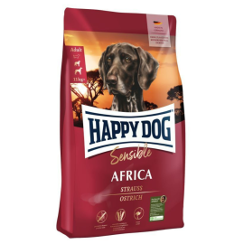 HAPPY DOG Sensible Africa, cu Strut si Cartof – Hrană Uscata Monoproteica Fără Cereale cu Struț și Cartof, Monoproteică, pentru Câini Adulți Sensibili sau Alergici, 11kg