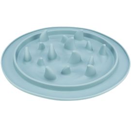 Castron Plat, din Silicon, Pentru Hranirea Lenta a Cainilor sau Pisicilor, Diferite Culori, Diametru 24cm