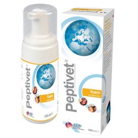 ICF PEPTIVET Spuma Eudermica Calmanta, Piele Sensibila Usor Iritabila, Caine si Pisica, 100ml
