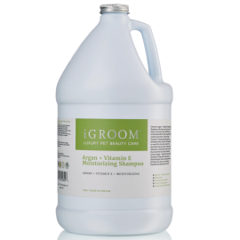 iGROOM Argan + Vitamina E, Sampon Profesional Concentrat 1:16, Hidratant Pentru Caini cu Piele Sensibila sau Blana cu Par Uscat, Deteriorat, 3.8L