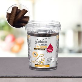 PLATINUM Natural Pet Food & Care Fit-Sticks, Pui si Iepure, Recompense Fara Cereale Pentru Caini, 300g