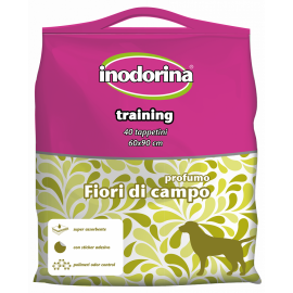 INODORINA Covorase Absorbante Pentru Caini, 90x60cm, Miros Floral, Pachet 40buc