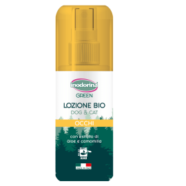 INODORINA GREEN Lotiune BIO, Pentru Curatarea Ochilor si Indepartarea Petelor la Caini si Pisici, 100ml