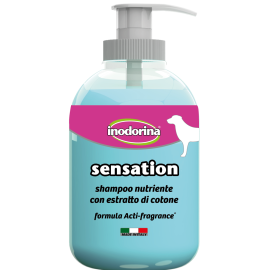 INODORINA Sensation Sampon Revitalizant Pentru Caini, cu Extract de Bumbac, Orice Tip de Blana, 300ml