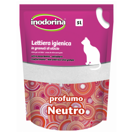 INODORINA Silicat Pentru Litiera Pisicii, Parfum Neutru, 5L | 2.5kg