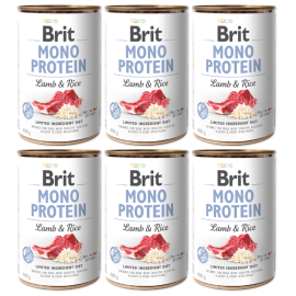 BRIT MONO PROTEIN Miel si Orez, Set Conserve Hrana Umeda Monoproteica Caine, Digestie Sensibila | Alergii,  (pateu)  6x400g