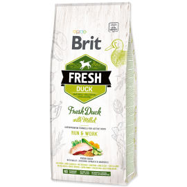 BRIT FRESH Duck Natural Holistic Adult, Rata si Mei, Hrana Uscata Caine cu Activitate Fizica Intensa, 12kg