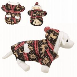 Jacheta Imblanita cu Gluga WINTER Pentru Caini, Marime XS Lungime Spate 25cm
