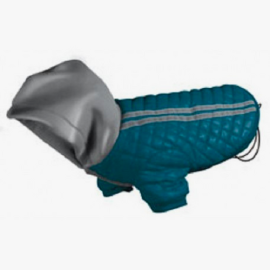 Jacheta Impermeabila cu Gluga Pentru Caini, Albastra, Marime S, Lungime Spate 40cm