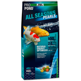 JBL ProPond All Seasons Floating Pearls – Hrană Completă, tip Granule Plutitoare, pentru Koi si Pești de Iaz, 24% Proteină, 5.8 kg