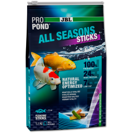 JBL ProPond All Seasons Floating Sticks – Hrană Completă pentru Koi si Pești de Iaz, 24% Proteină, 1.1 kg