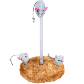 Jucarie Pentru Pisici Pendula cu 3 Soricei, Diametru 15cm | Inaltime 22cm