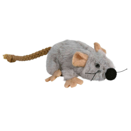 Jucarie Pentru Pisici, Soarece din Plus, cu Sunet si Catnip, 7cm