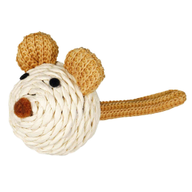 Jucarie Pentru Pisici Soricel din Sisal, cu Clopotel, 5cm