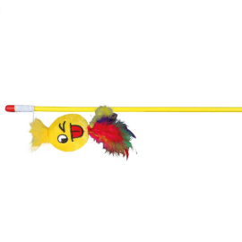 Jucarie Pentru Pisici Undita cu Figurine Smiley, 50cm