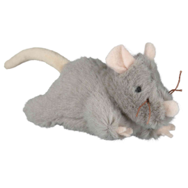 Jucarie Pisici, Soarece din Plus cu Sunet si Catnip, 15cm