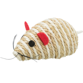 Jucarie Pisici Soricel din Sisal, cu Clopotel, 10cm