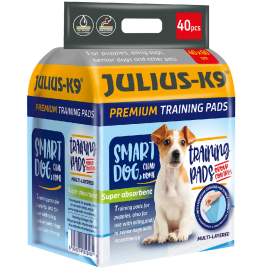 JULIUS K9 Premium Training Pads, Covorase Absorbante Pentru Caini, 60x40cm, 40buc