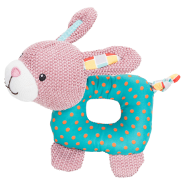 JUNIOR Jucarie Pentru Catelusi, iepuras Robust cu Sunet, 16cm