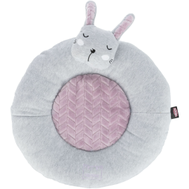 JUNIOR Saltea Pentru Pui de Catel, Matlasata, Subtire, din Plus Gri cu Mov, 40cm