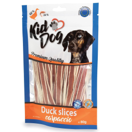 KIDDOG Carpaccio cu Rata și Cod – Recompense Fără Cereale pentru Câini, 80g