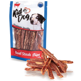 KIDDOG Fasii Friptura de Vită pentru Câini, 500g – Recompense Naturale cu 95% Carne
