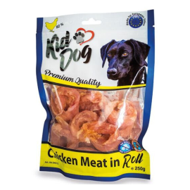 KIDDOG Inele din Piept de Pui pentru Câini, 250g – Recompense Naturale cu 82% Carne