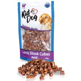 KIDDOG Mini Cuburi cu Miel – Recompense Fara Cereale pentru Caini, Ideale pentru Dresaj, 80g