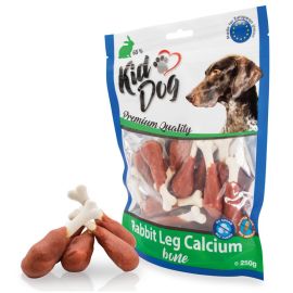 KIDDOG Oscioare cu Calciu și Iepure pentru Câini, 250 g – Recompense cu 65% Carne