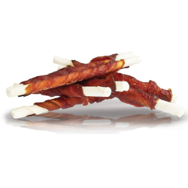 KIDDOG Rulouri cu Rata – Snacks-uri de Mestecat pentru Câini, 12cm, 500g