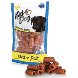KIDDOG Rulouri de Pui pentru Câini, 80g – Recompense Moi cu 90% Carne, Fără Gluten