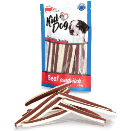 KIDDOG Sandwich cu Vita și Cod – Recompense Fără Cereale pentru Câini, 80g