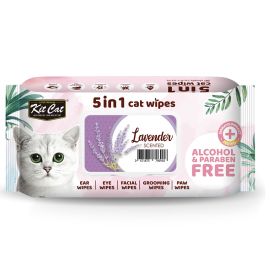 Servetele Antibacteriene Pisici ABSORB PLUS 5in1 Lavanda 80buc