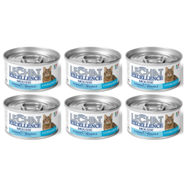 LeChat Excellence Mousse Sterilized, cu Ton și Porc - Conserva Hrana Umeda pentru Pisici Sterilizate, (mousse delicat), 85 g