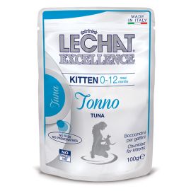 LeChat Excellence Kitten, cu Ton– Plic Hrană Umedă pentru Pisici Junioare, (bucățele în sos), 85 g