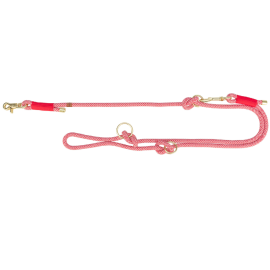 Lesa Reglabila Pentru Caini, Cordelina Rosie, 2m | Diametru 10mm
