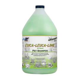 Double K Euca-Leuca-Lime – Șampon Profesional Organic Concentrat 6:1, Calmează Pielea Iritată și Reduce Pruritul la Caini si Pisici, 3.8L