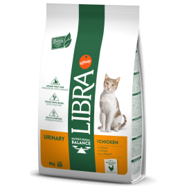 LIBRA Cat Adult Urinary cu Pui, Hrană Premium pentru Pisici Adulte, pentru Sănătatea Tractului Urinar, 8kg