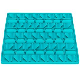 LICK'N'SNACK Mat, Farfurie Plata Pentru Hranirea Lenta a Cainilor, Silicon Albastru, 30x30cm